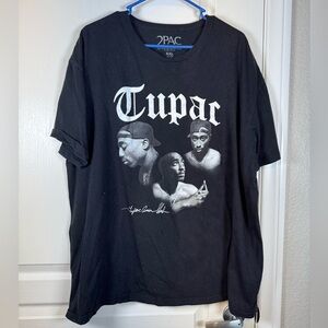 2PAC Tupac Black Graphic Shirt Size XXL EUC #2058